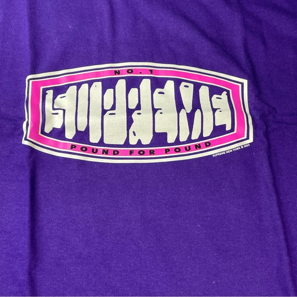 Supreme Pound Tee Shirt Mens XL Size Purple Color - Picture 2 of 5